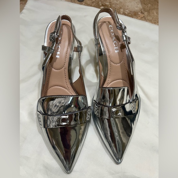 Coach Nikola Slingback Kitten Heel Pumps size 7 - Picture 4 of 8